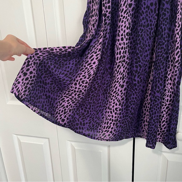 Island Planet women’s 2 toned purple animal print dress loose fit - Picture 9 of 11